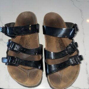 Birkenstock Birki 3 strap patent leather sandal